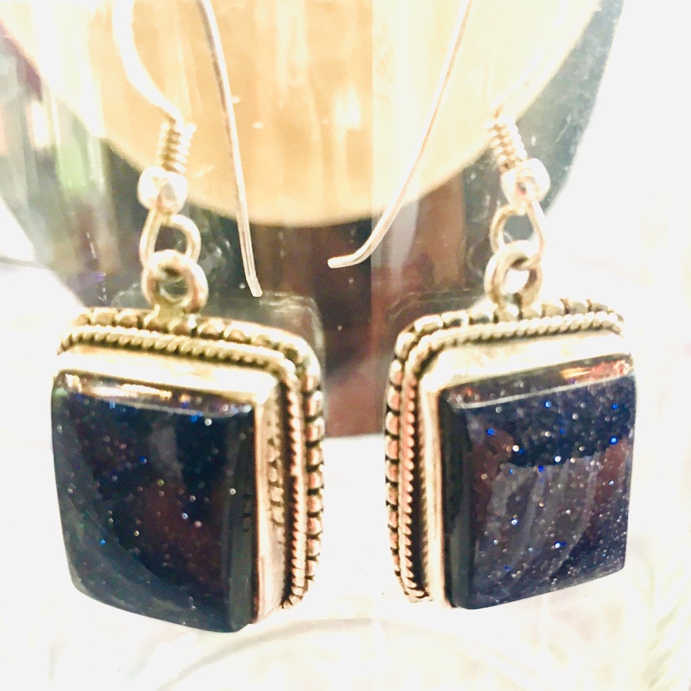 2003 TWILIGHT BLUE SOLADITE AMETHYST EARRINGS